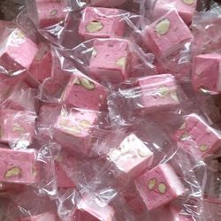 Gros cubes de nougat à la framboise (lot de 5)