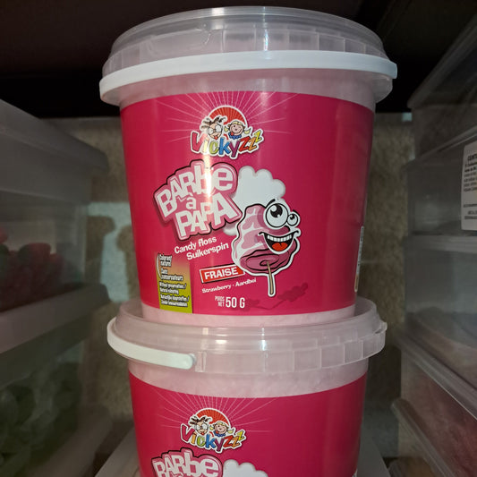 Barbe à papa fraise (unité)